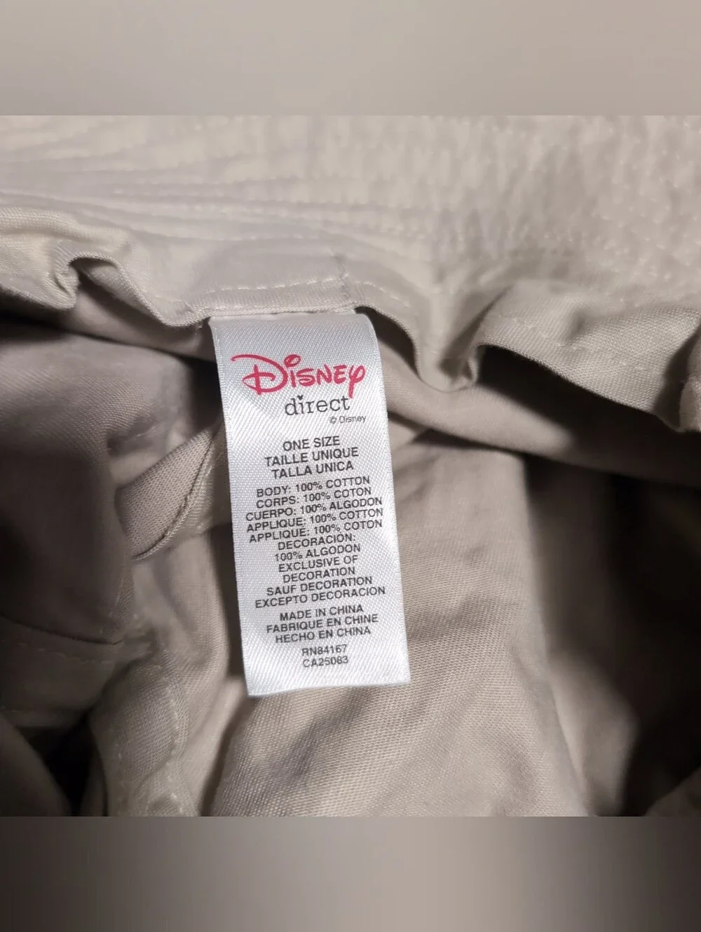 Disney Direct Tinks Garden Floral Bucket Sun Hat Tan One Size Embroidered Tinker